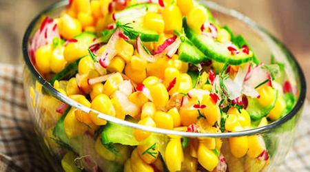 Corn Bhel Salad Recipe